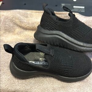 Skechers Black Slip-On Sneakers with Cushioned Sole